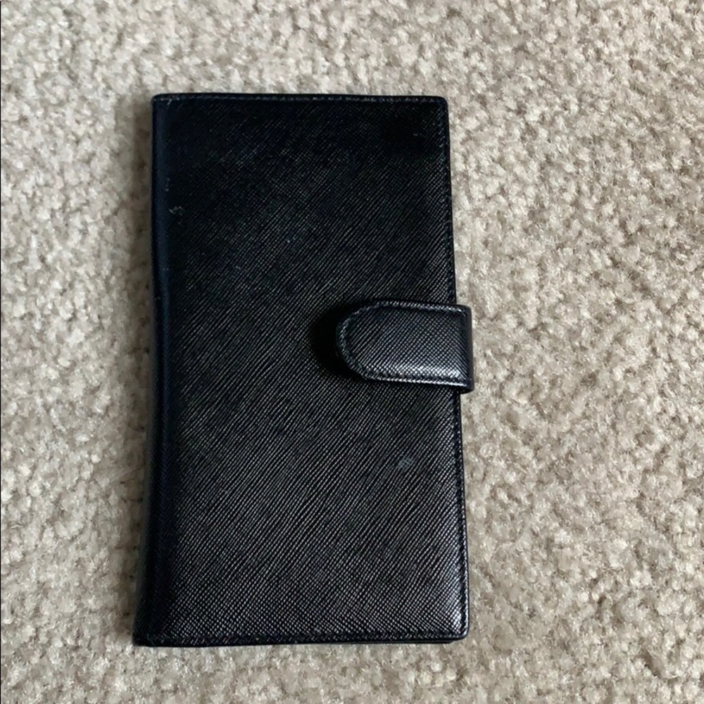 Black Leather Saks Fifth Avenue Credit Card Case